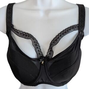 Charade 32I Black Lace Harness Style Light lined Bra Adjustable